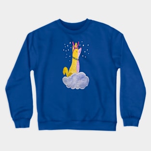 X mas dog under snow Crewneck Sweatshirt